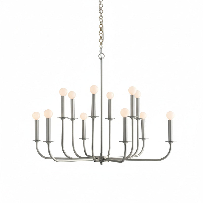 Odensa Chandelier - Double-Tier Brass Multi-Arm Light