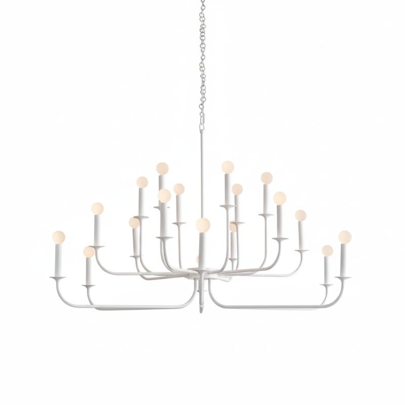 Odensa Chandelier - Double-Tier Brass Multi-Arm Light