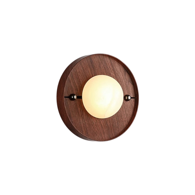 Odis Alabaster Wall Lamp - Minimalist Rolled-Edge Frame & Natural Stone Sconce
