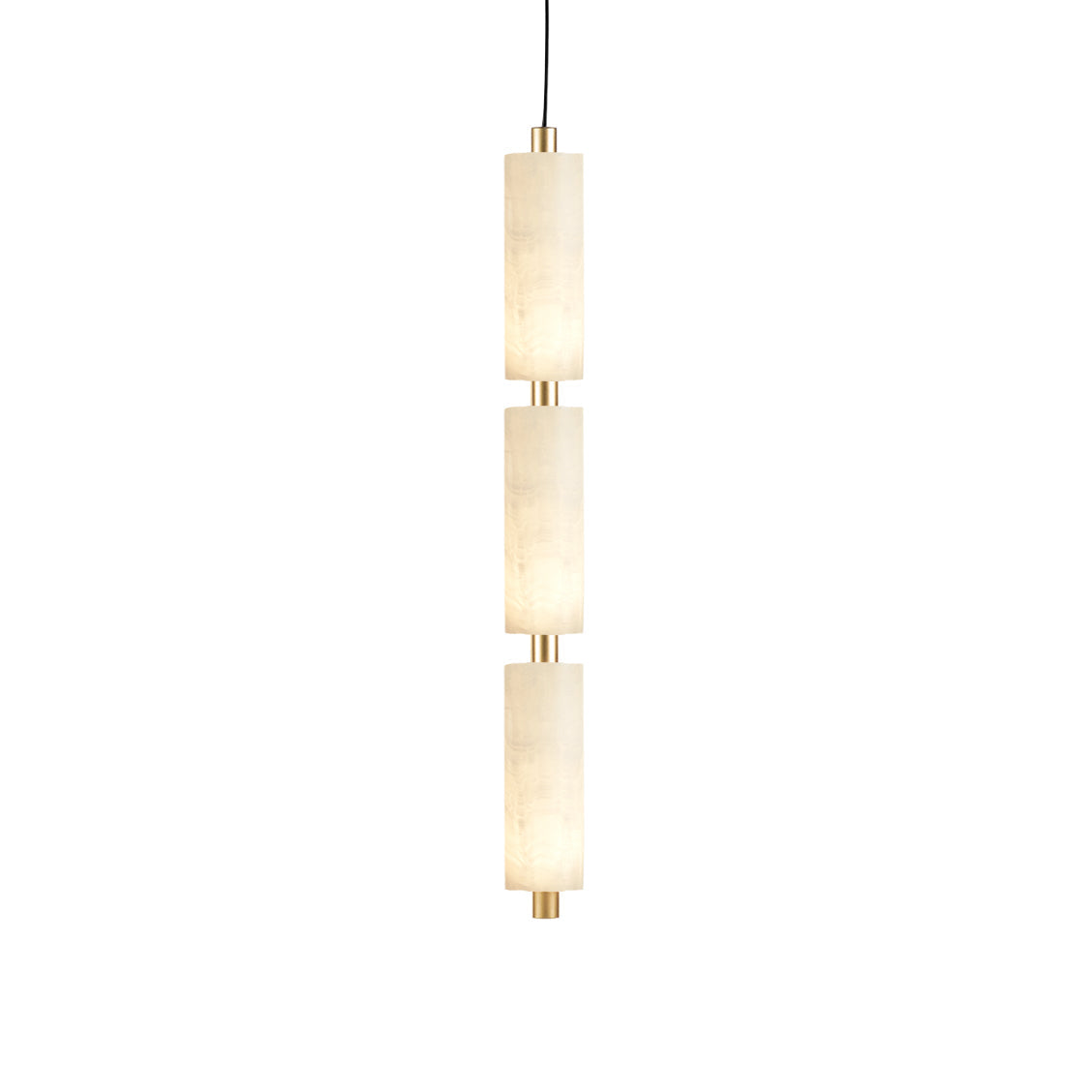 Odyssey Cluster Pendant Light - Solid Brass & Natural Alabaster Column Light