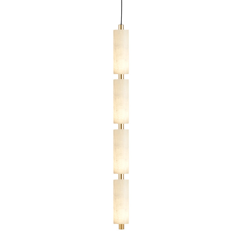 Odyssey Cluster Pendant Light - Solid Brass & Natural Alabaster Column Light