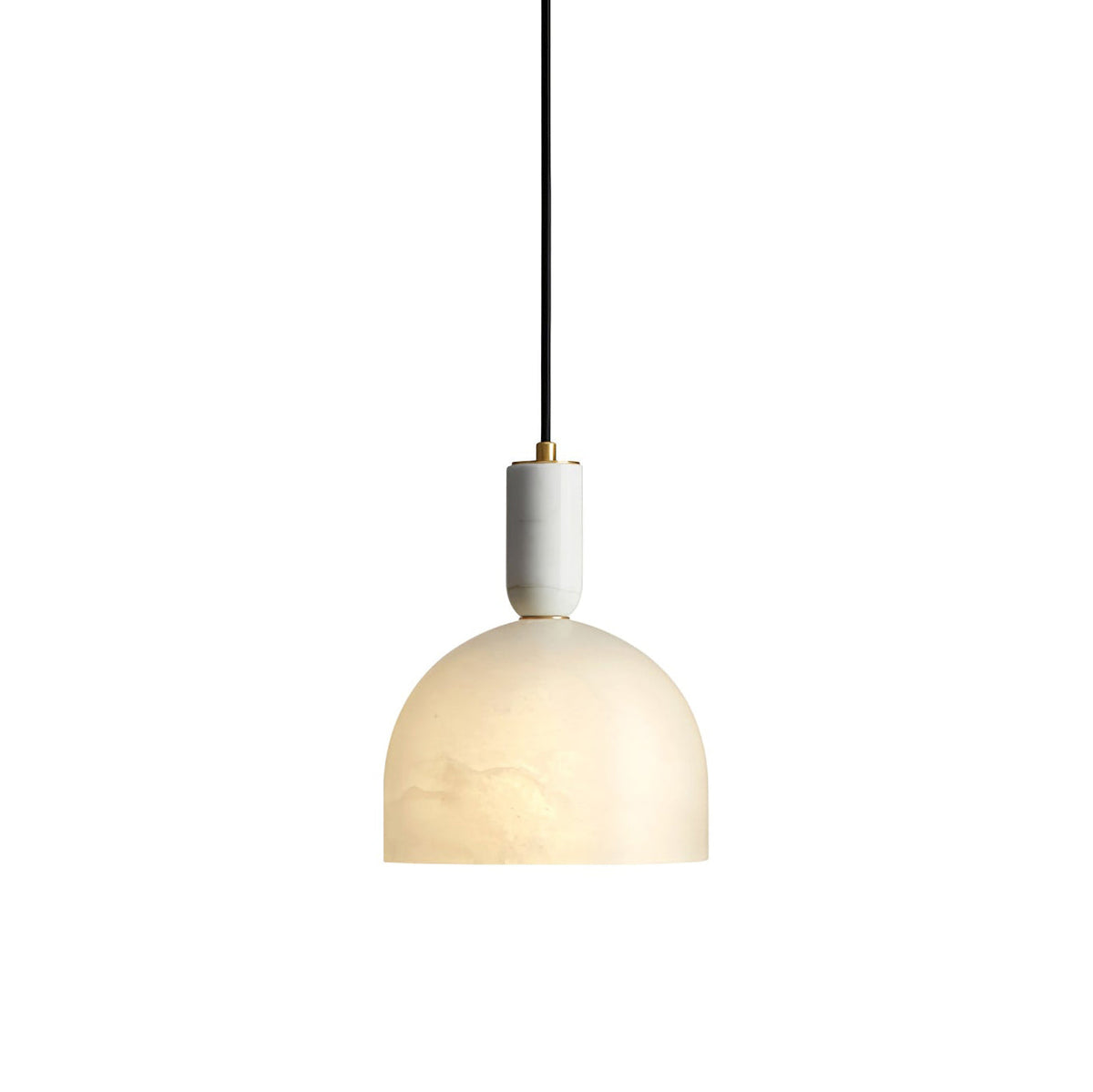 Oki Alabaster Pendant Light - Hand-Carved Japanese Bowl Light