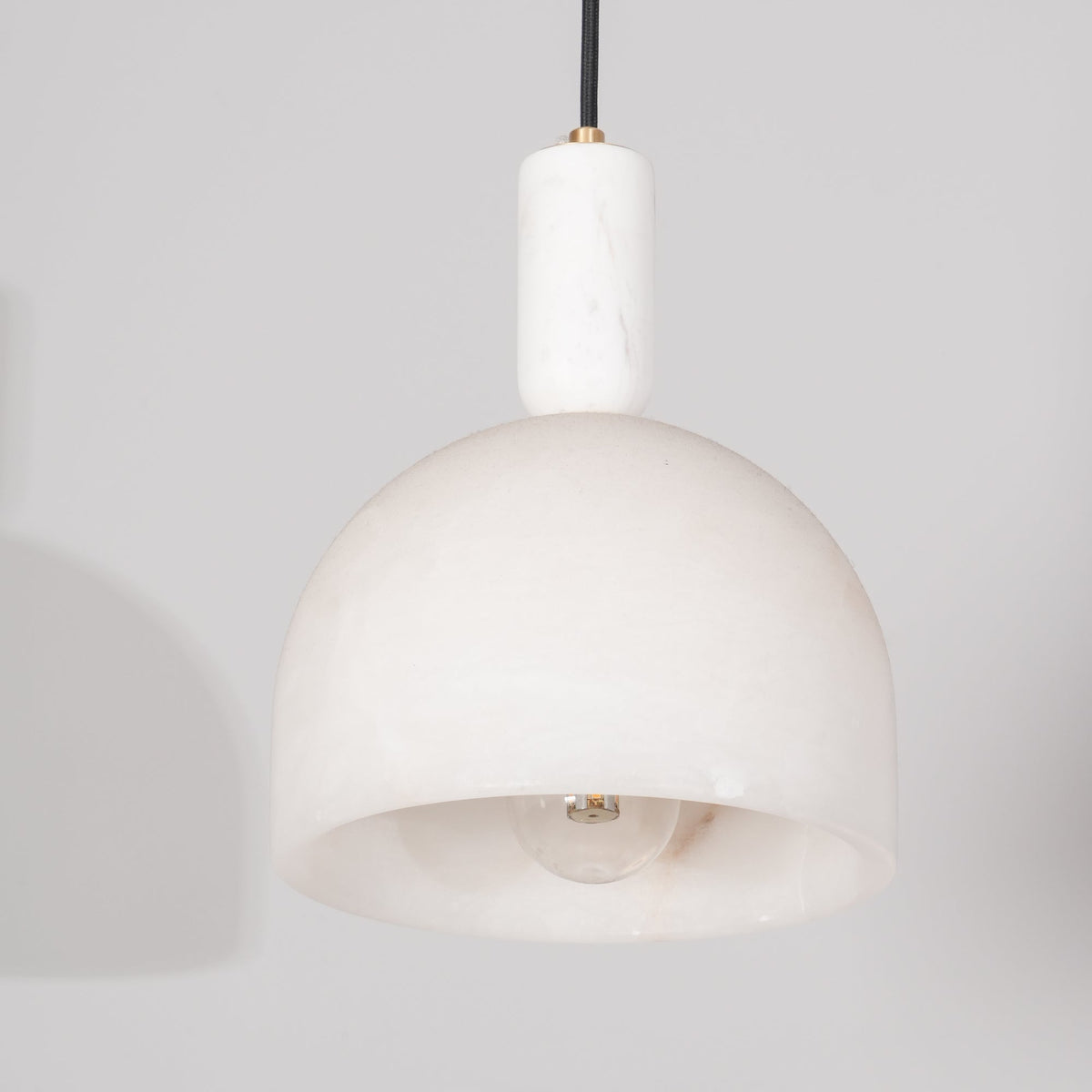 Oki Alabaster Pendant Light - Hand-Carved Japanese Bowl Light