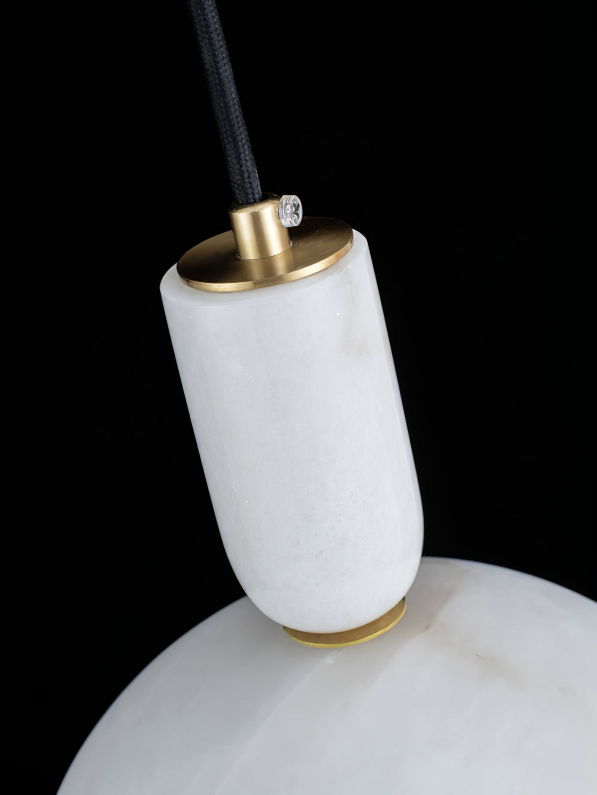 Oki Alabaster Pendant Light - Hand-Carved Japanese Bowl Light