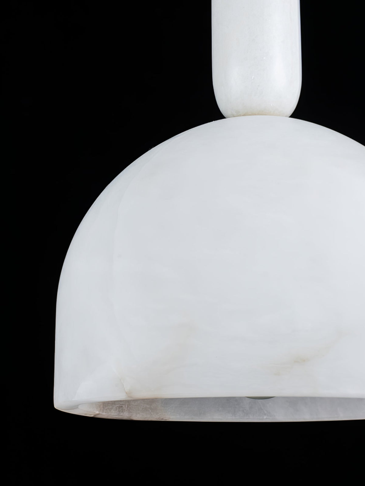 Oki Alabaster Pendant Light - Hand-Carved Japanese Bowl Light