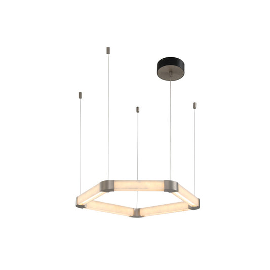 Ola Single Ring Alabaster Chandelier - Spanish Stone Ring Light