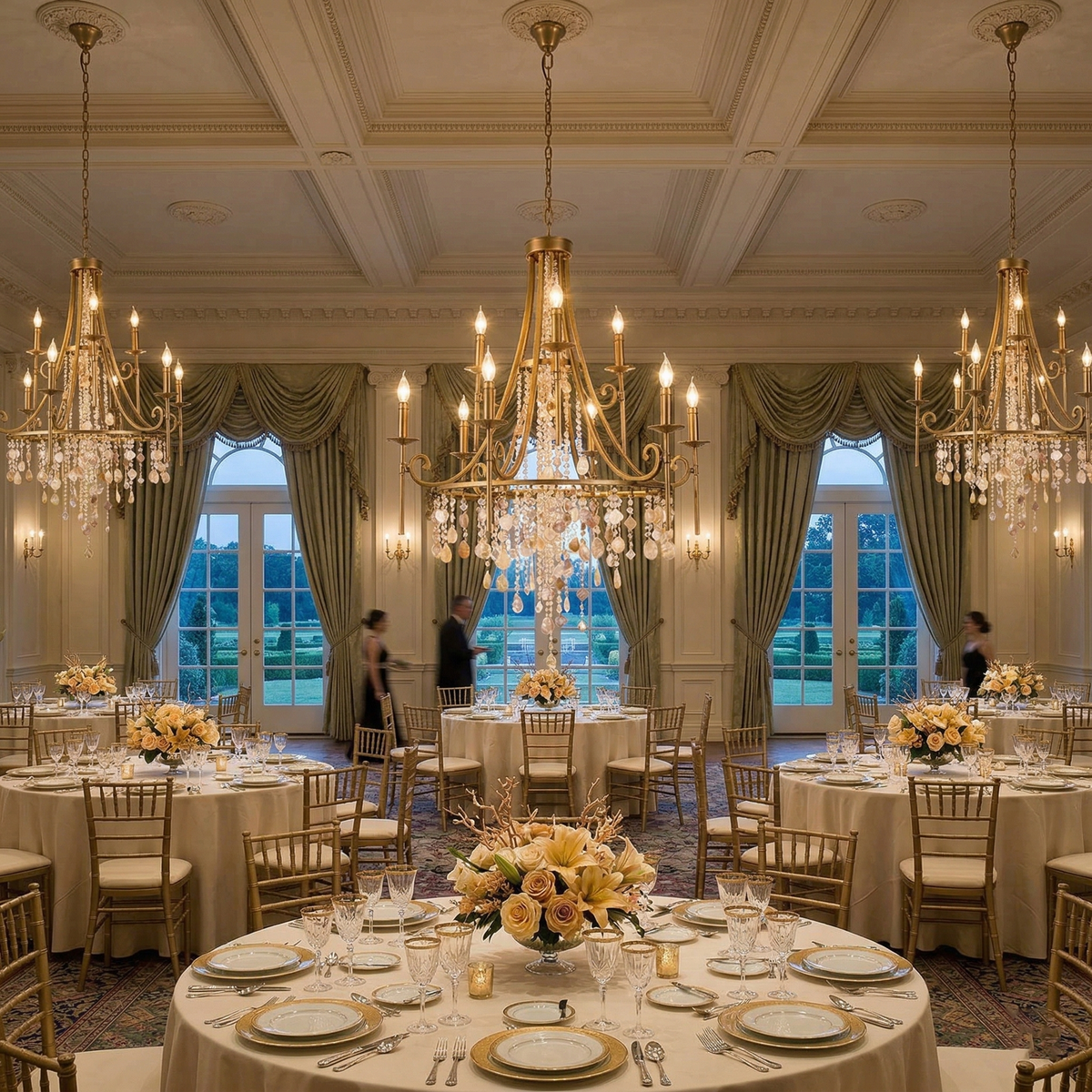 Cebu Chandelier – Tiered Metal Chandelier with Natural Shell, Alabaster & Crystal Charms
