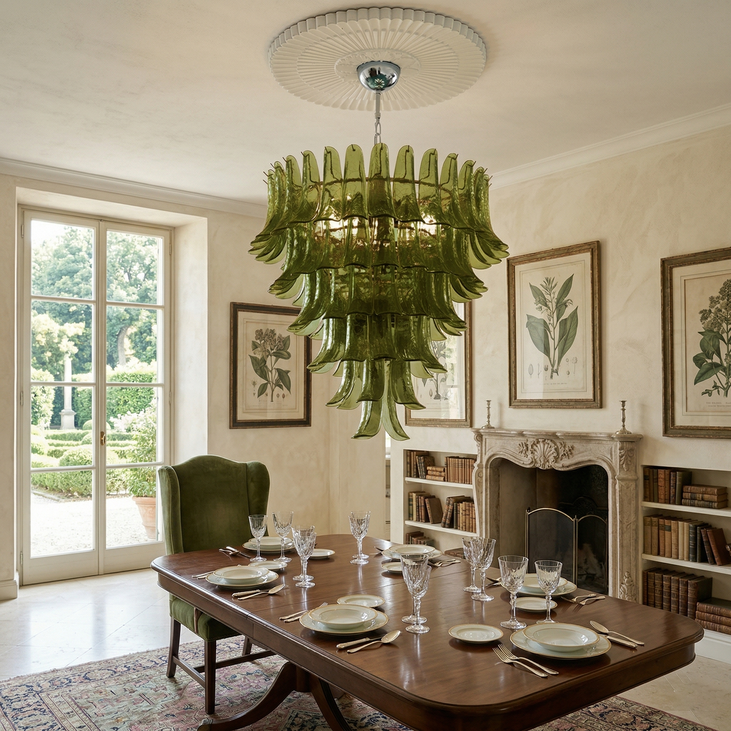 Murano Chandelier - Handcrafted Tiered Glass Art Pendant | Luxury Italian-Style Lighting