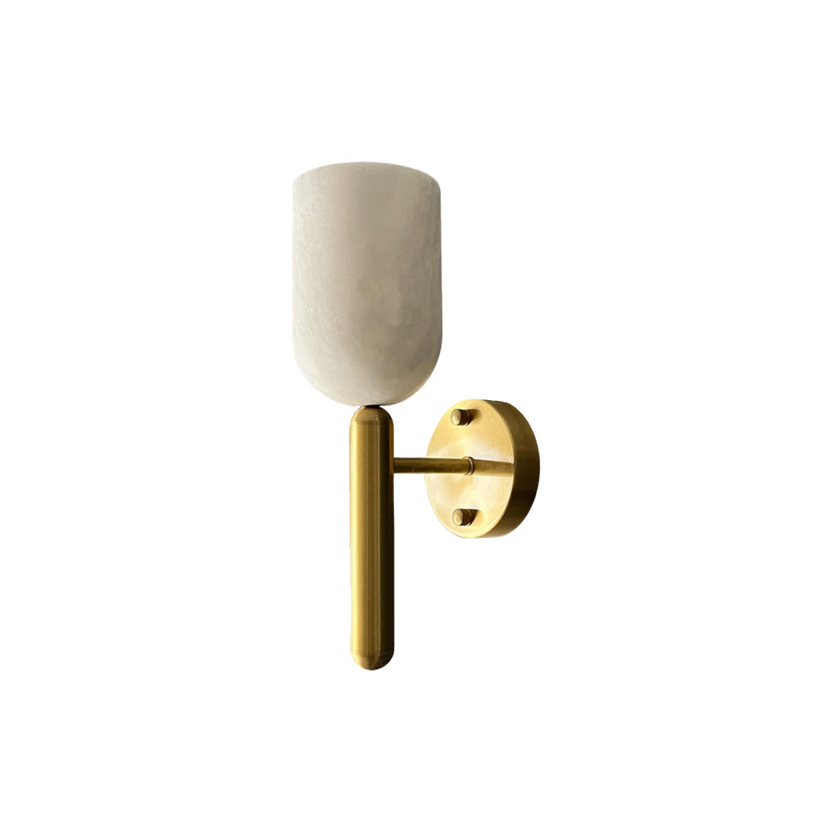 Omo Alabaster Wall Lamp - Translucent Natural Stone & Brass Wall Sconce