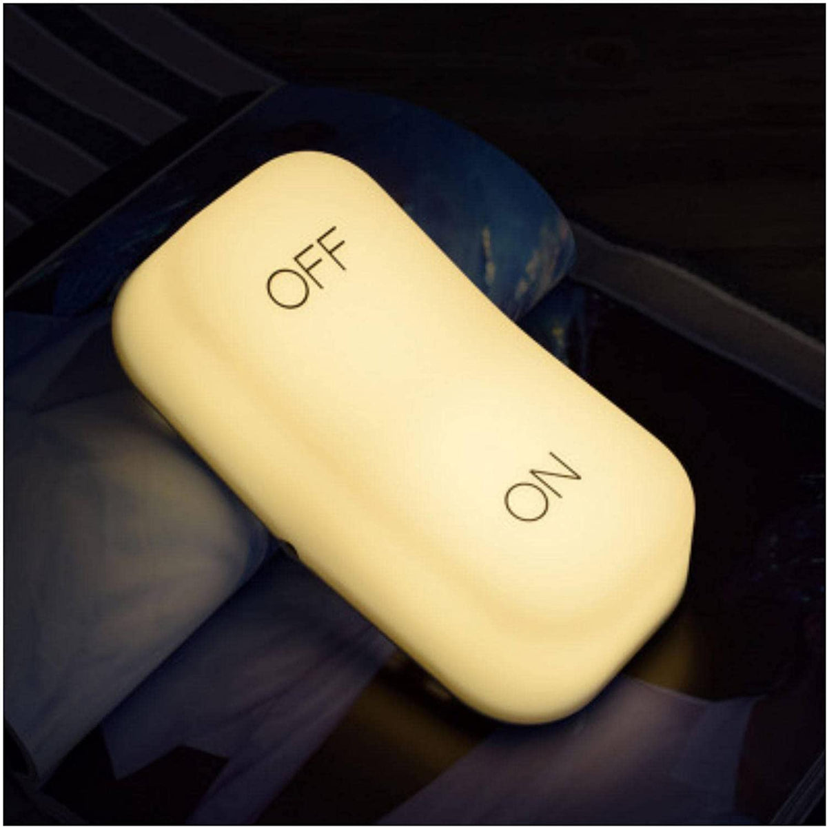 On-Off Gravity Sensor Night Lamp - Rechargeable Palm-Sized LED Light
