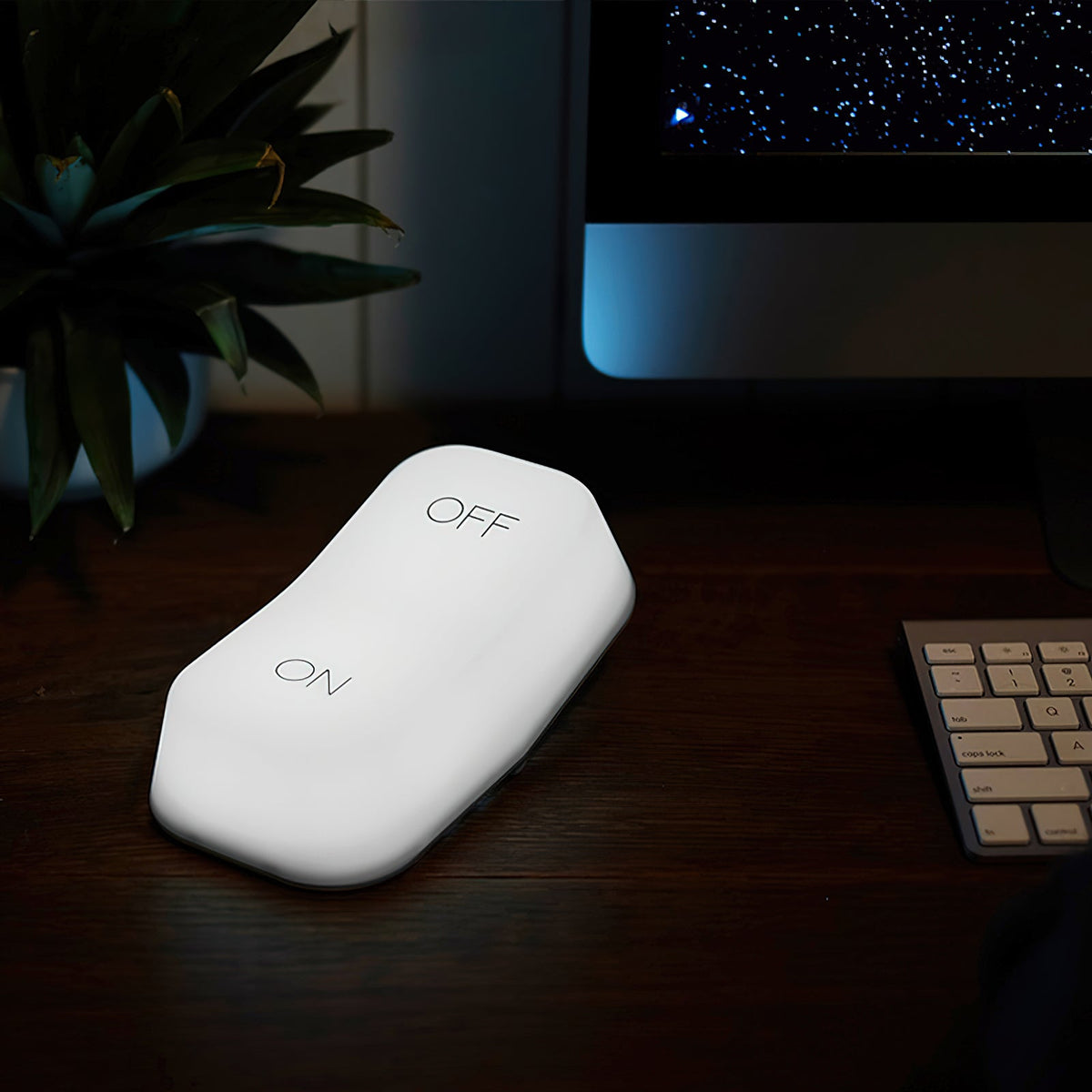 On-Off Gravity Sensor Night Lamp - Rechargeable Palm-Sized LED Light