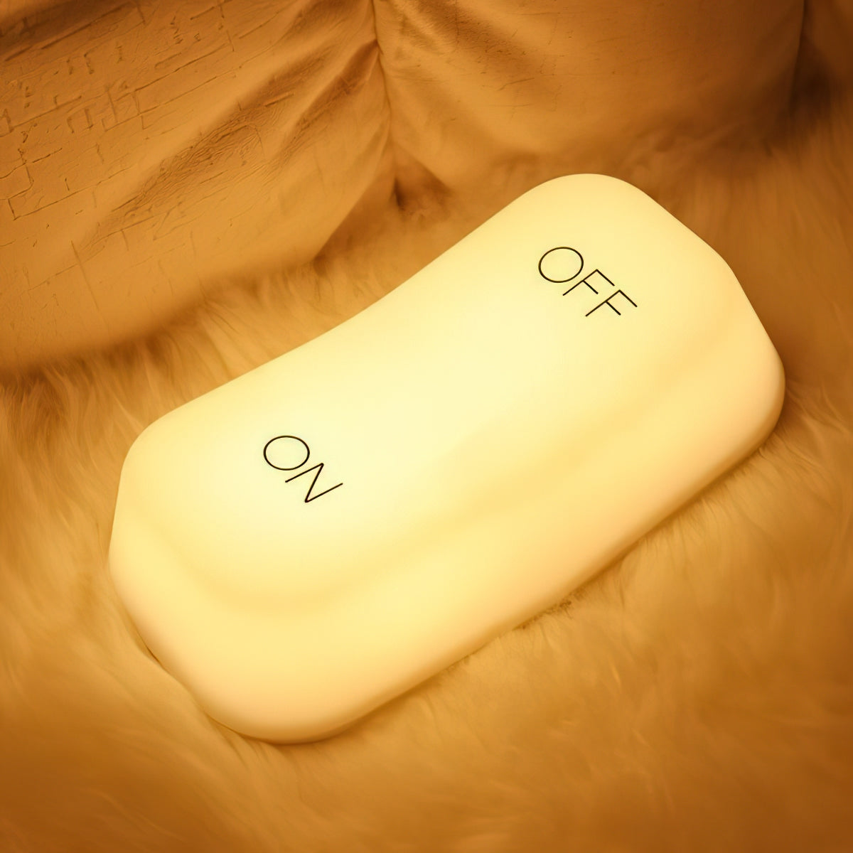 On-Off Gravity Sensor Night Lamp - Rechargeable Palm-Sized LED Light