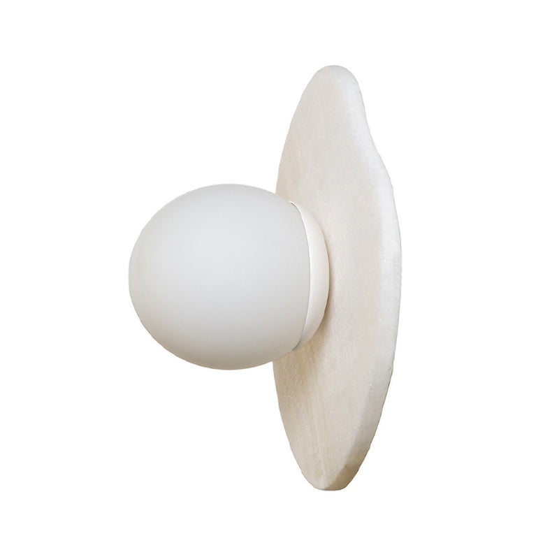 Onyx Nopal Wall Lamp - Translucent Natural Onyx & Opaline Glass Light