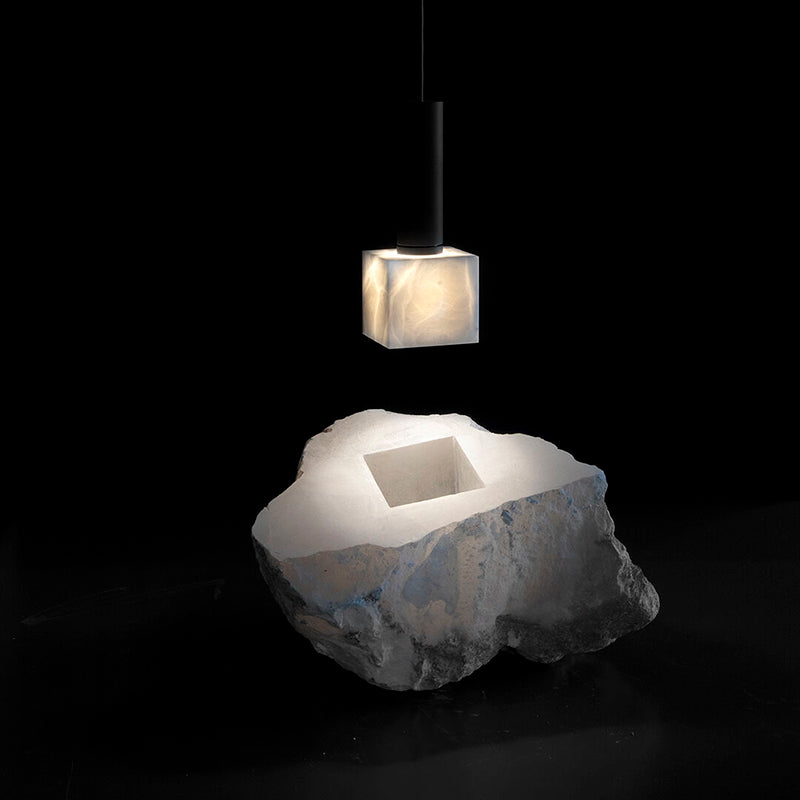 Oran Alabaster Pendant Lamp - Translucent Spanish Stone & Brass Light