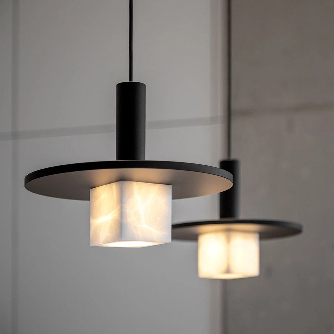 Oran Alabaster Pendant Lamp - Translucent Spanish Stone & Brass Light