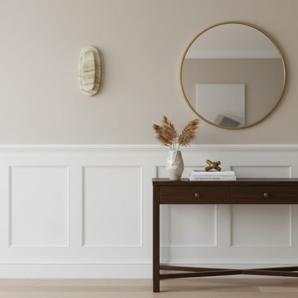 Oro Onyx Wall Lamp - Nested Elliptical Carved Onyx Sconce