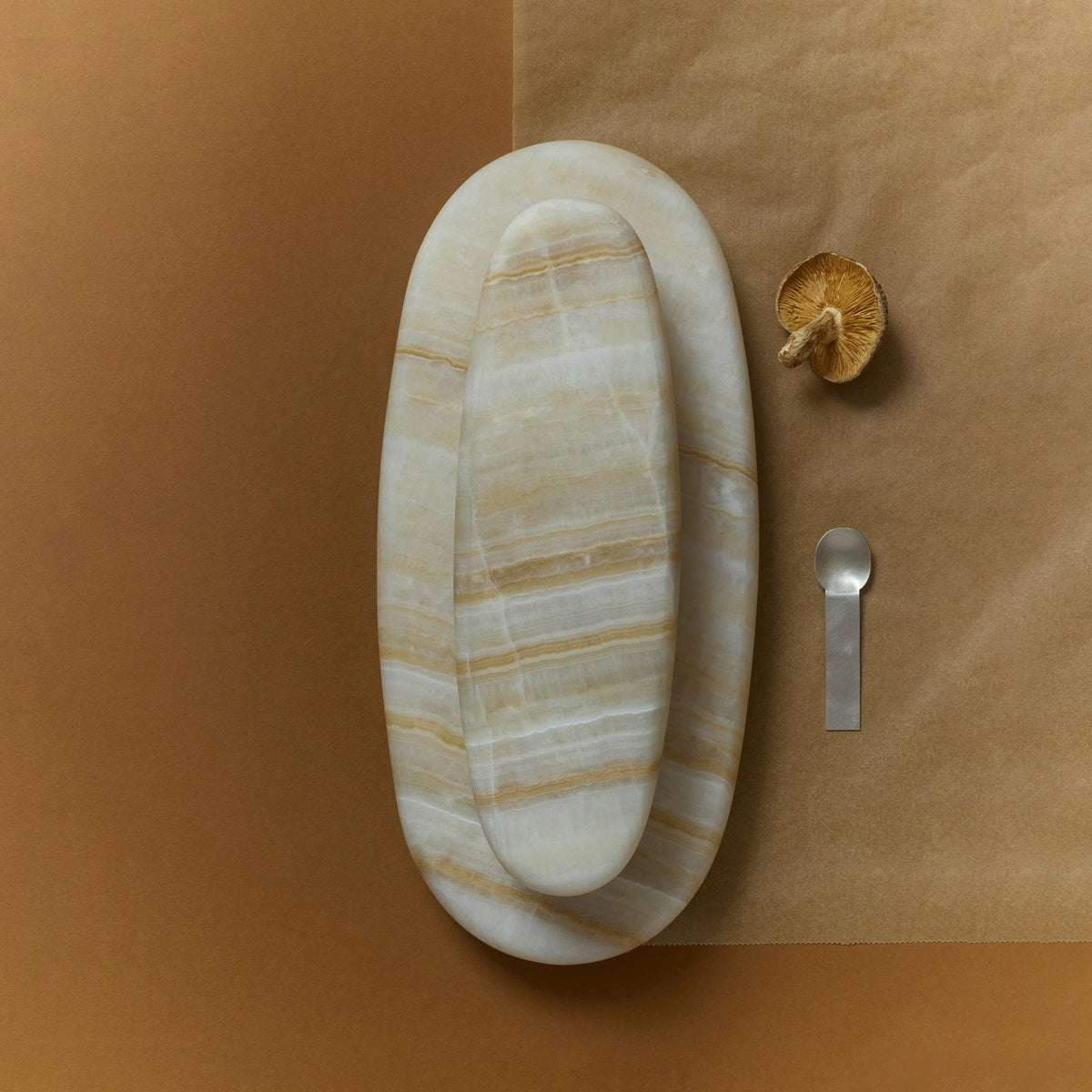 Oro Onyx Wall Lamp - Nested Elliptical Carved Onyx Sconce