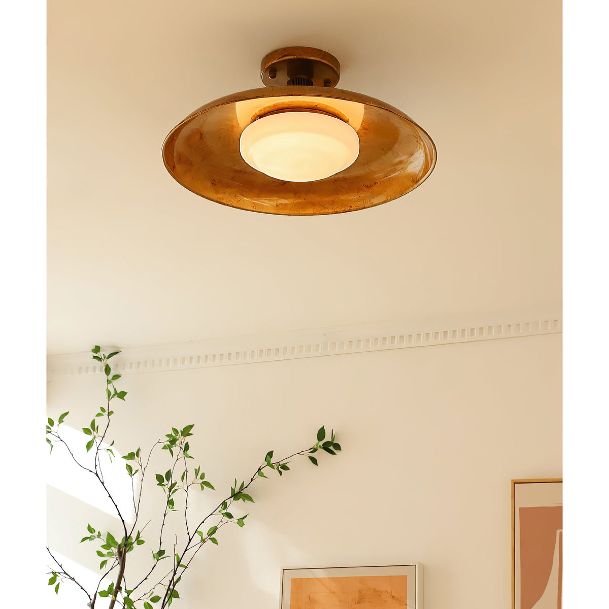 Pot-Lid Style Flat-Panel Ceiling Light - Modern Flush Mount LED