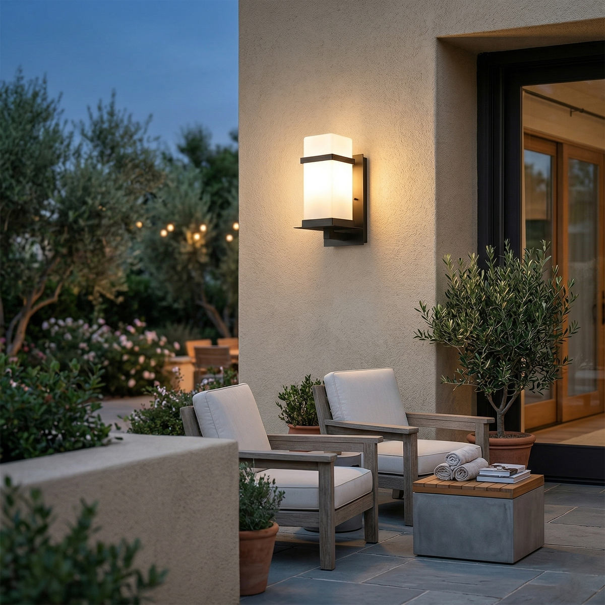 Mcdade Outdoor Wall Light - IP65 Waterproof Metal & Glass Exterior Sconce