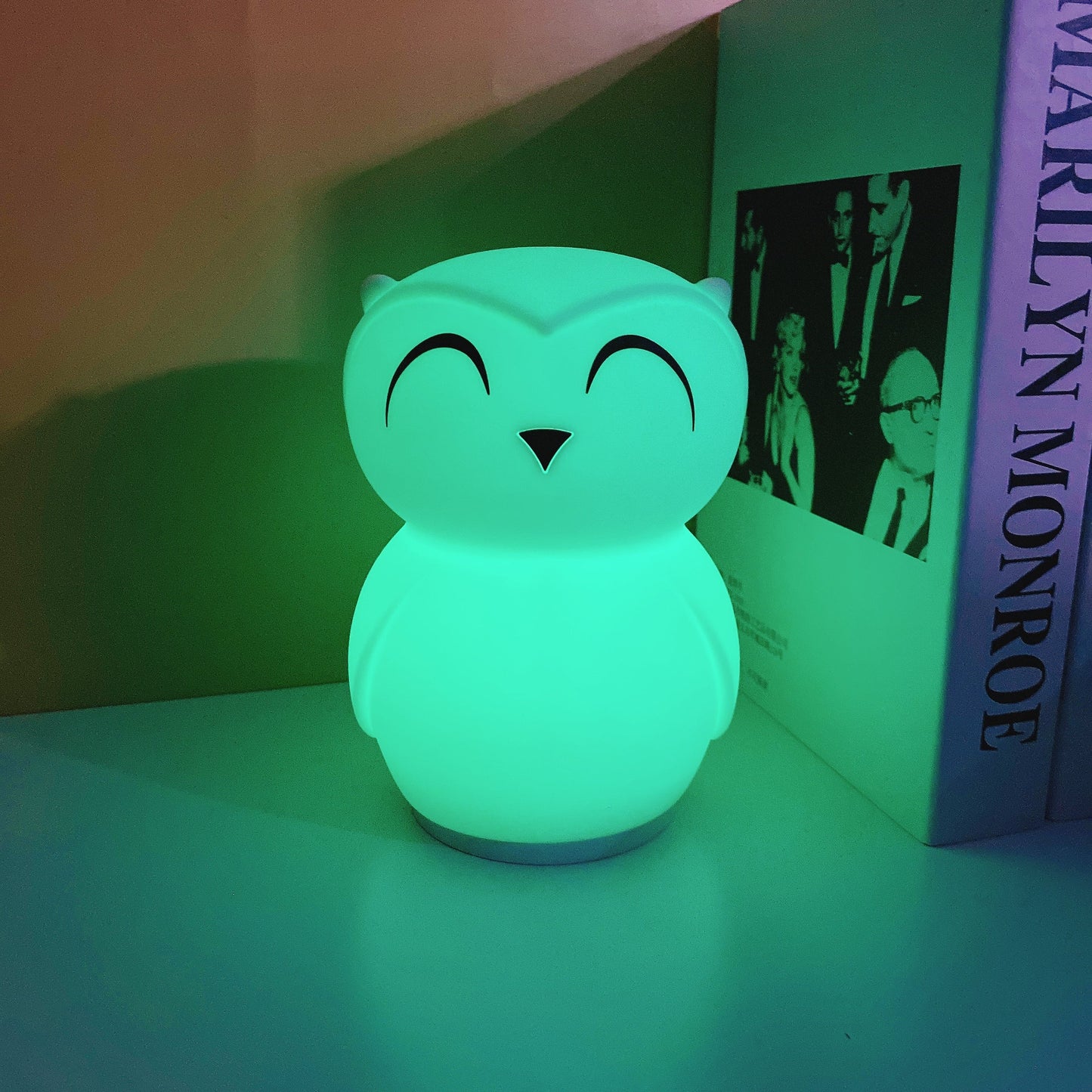 Owl Timing Night Light - Rechargeable Silicone LED Nursery Lamp | 30/60min Timer & Colorful Remote Control