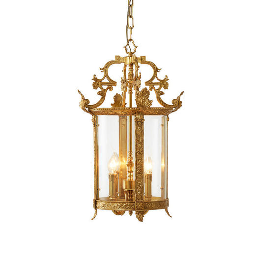 Pagoda Pendant Lamp - Solid Brass Georgian Colonial Lantern