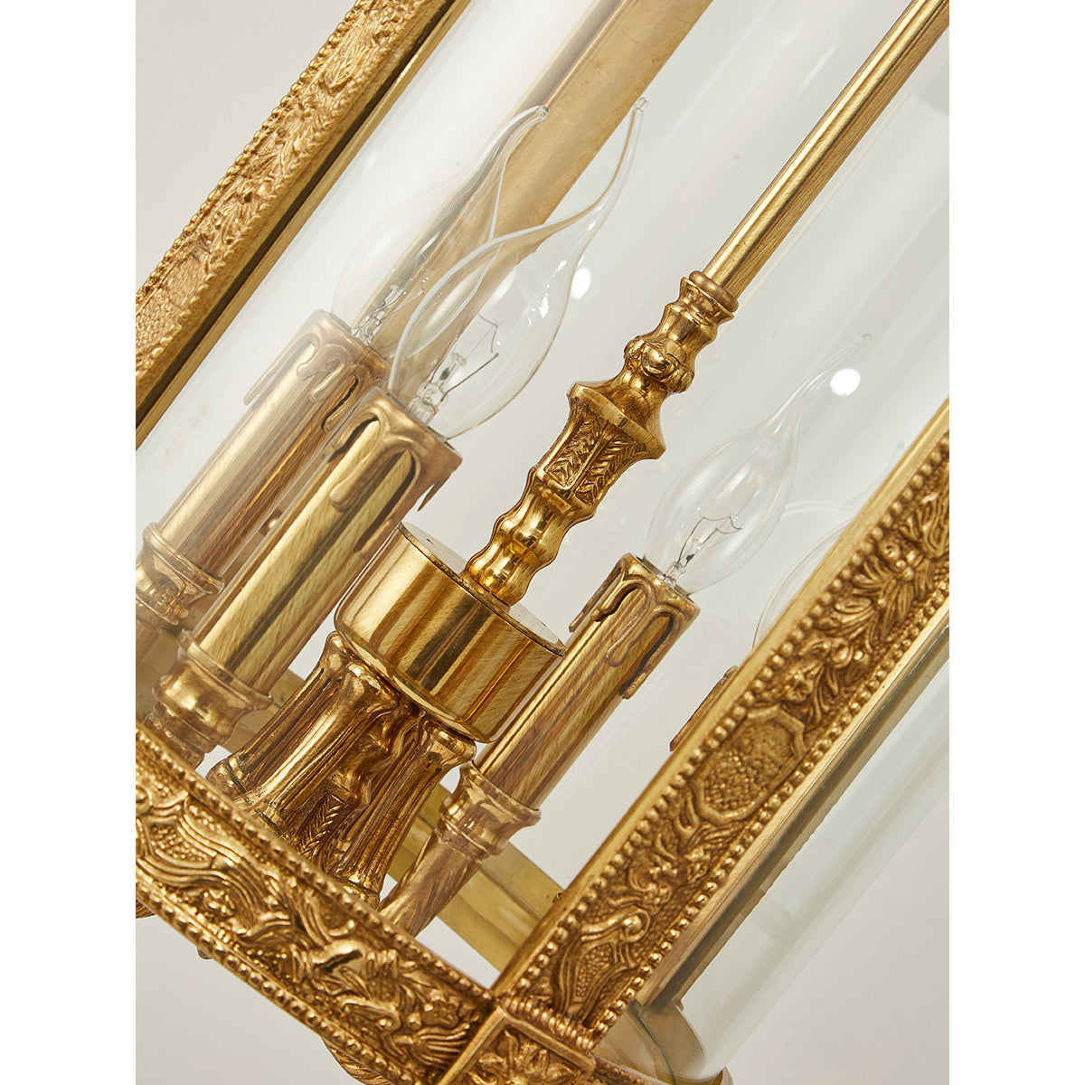 Pagoda Pendant Lamp - Solid Brass Georgian Colonial Lantern