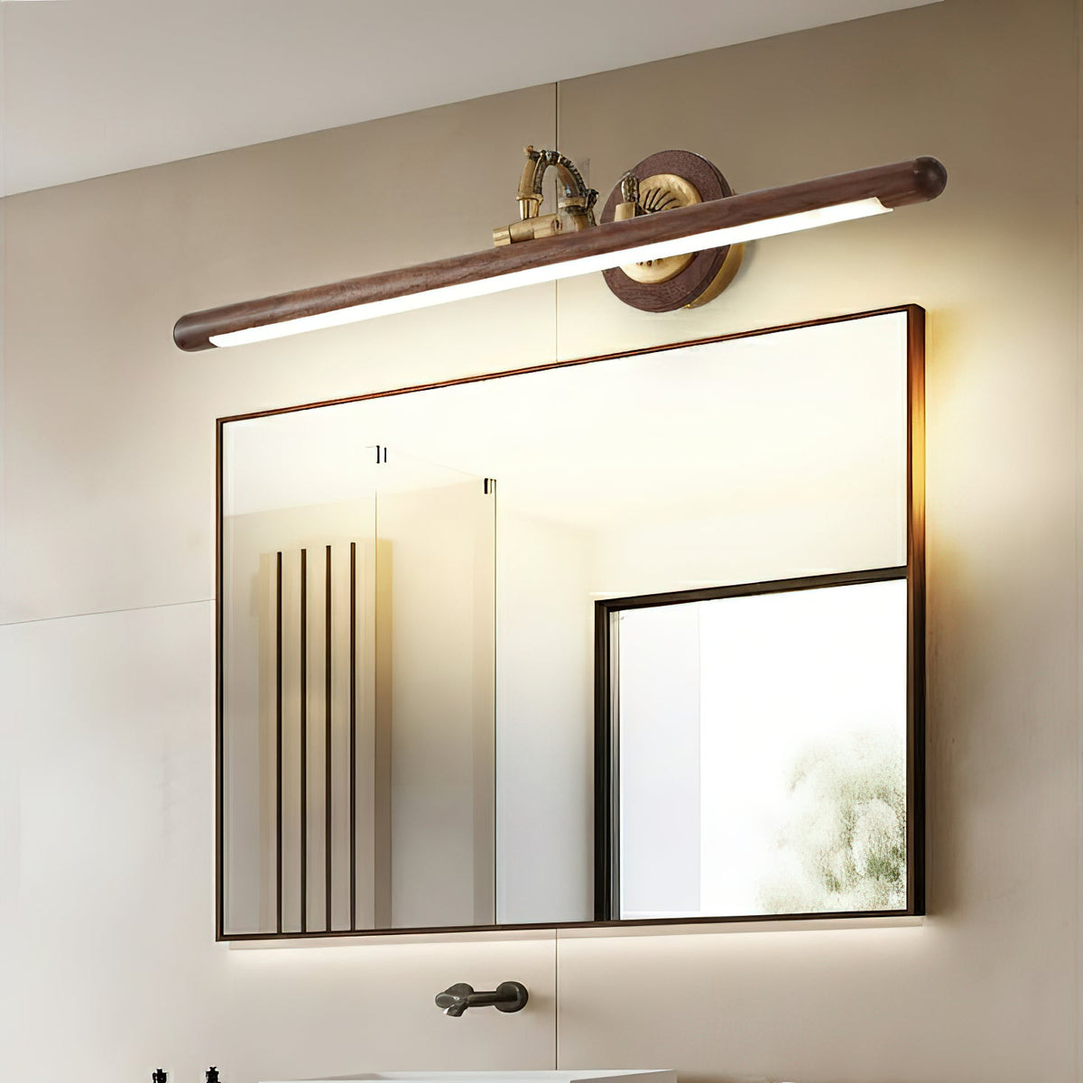 Adjustable Picture Wall Lamp – Walnut Wood & Brass Art Display & Work Light