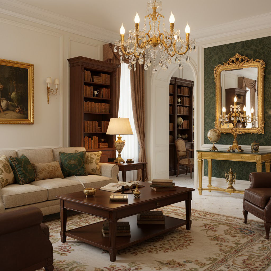 Pairpoint Candlestick Table Lamp - Brass & Crystal Candelabra Light