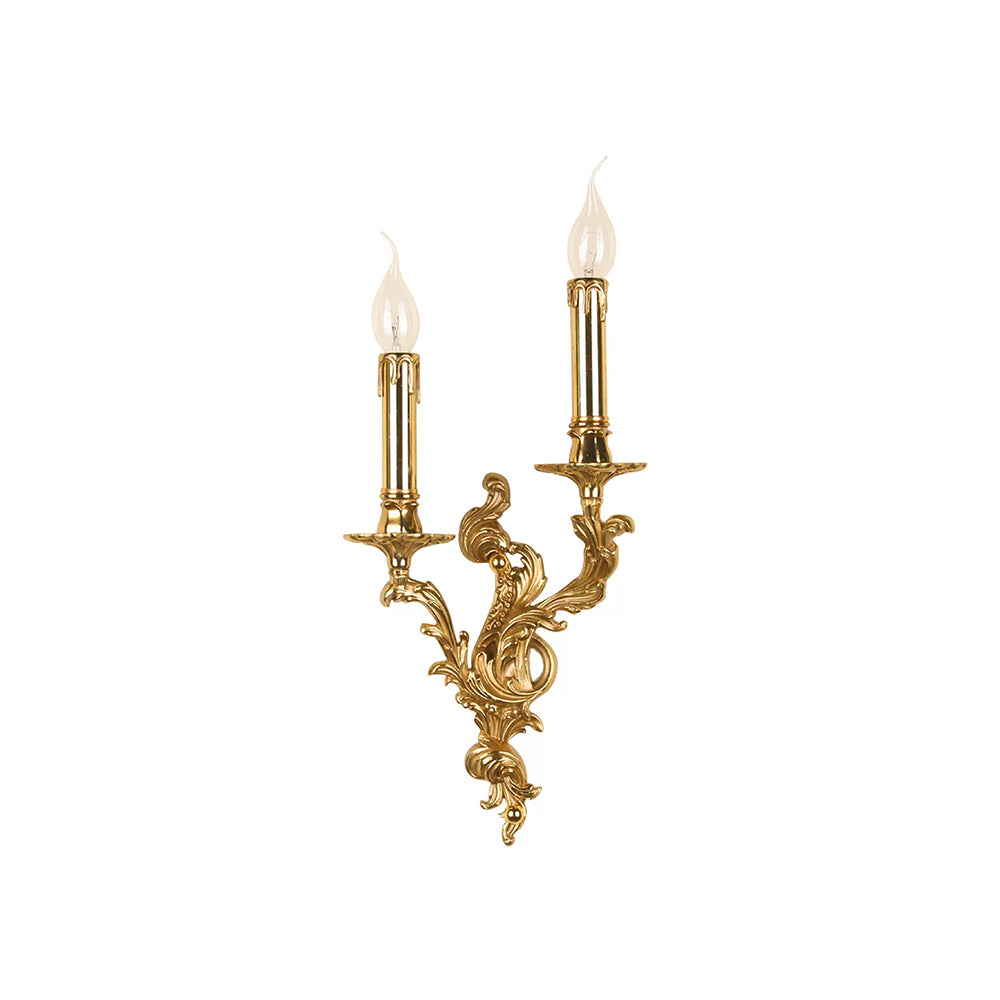 Palace Wall Light - Lost-Wax Hand-Cast Solid Brass Rococo Sconce