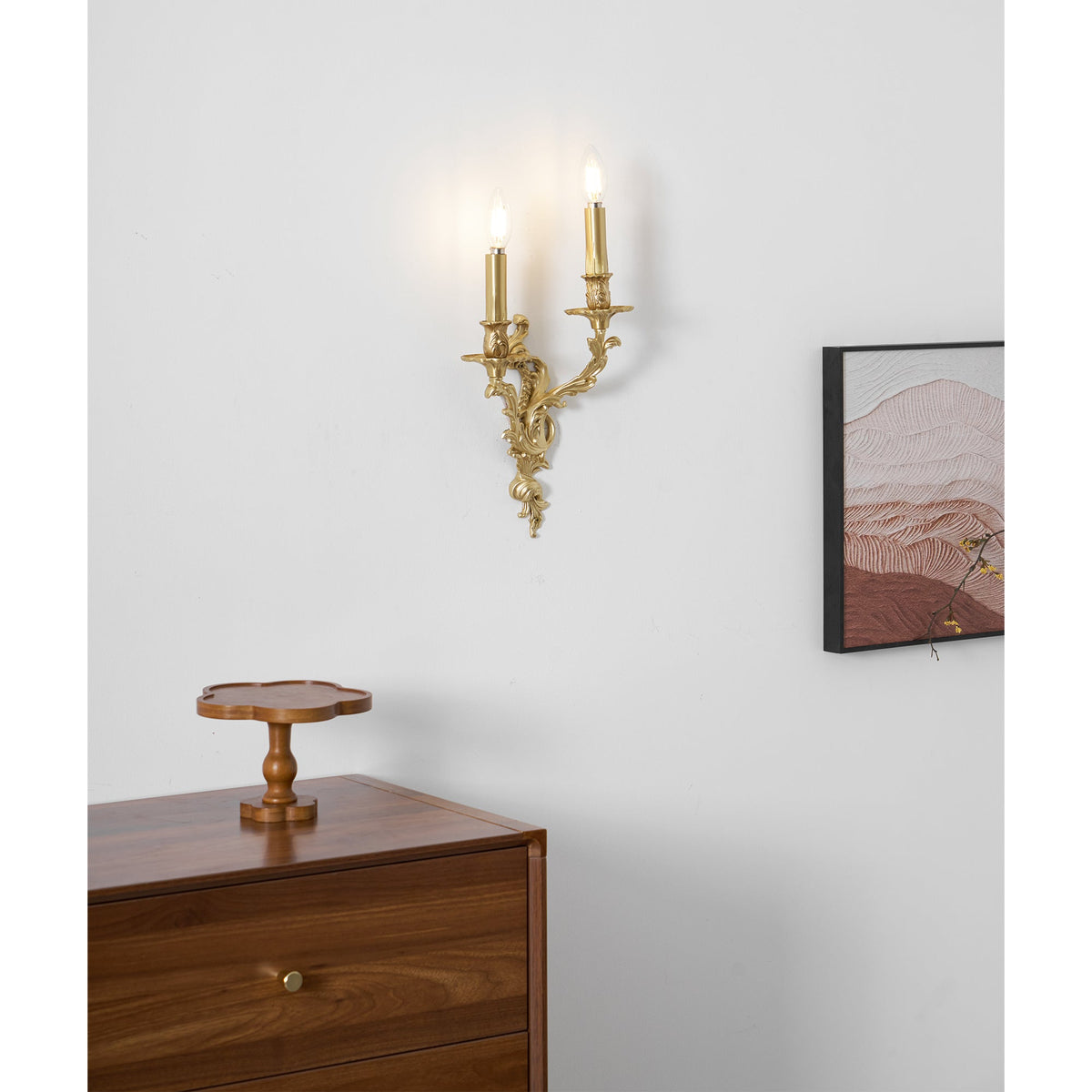 Palace Wall Light - Lost-Wax Hand-Cast Solid Brass Rococo Sconce