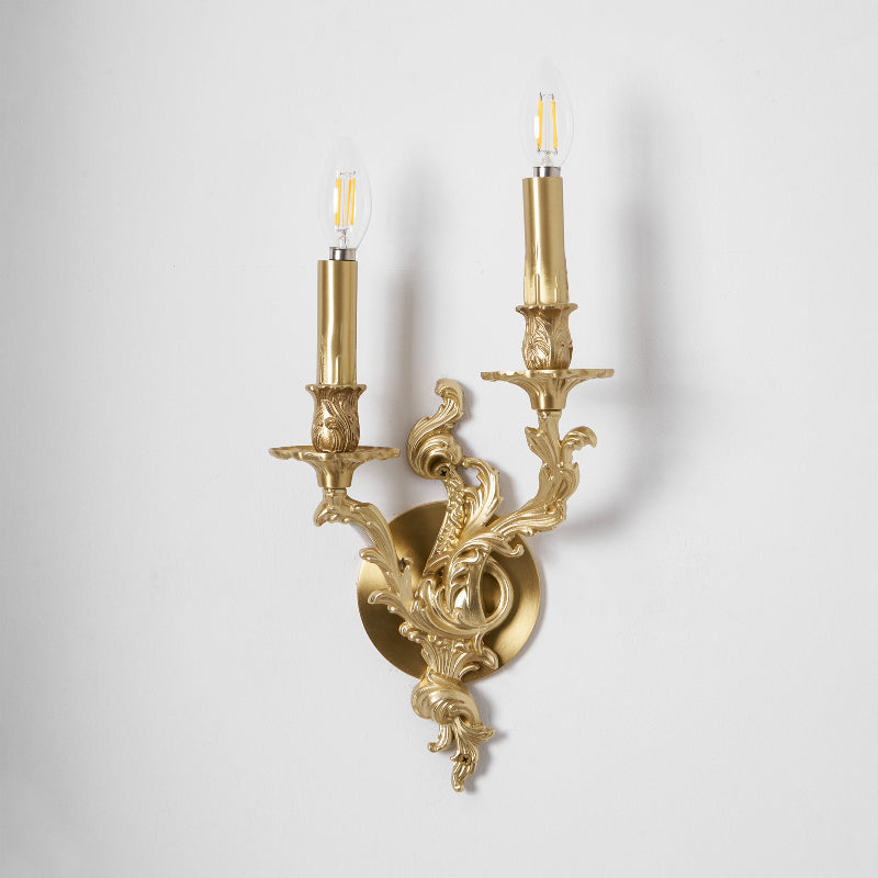 Palace Wall Light - Lost-Wax Hand-Cast Solid Brass Rococo Sconce
