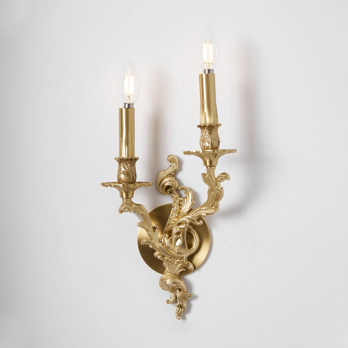 Palace Wall Light - Lost-Wax Hand-Cast Solid Brass Rococo Sconce