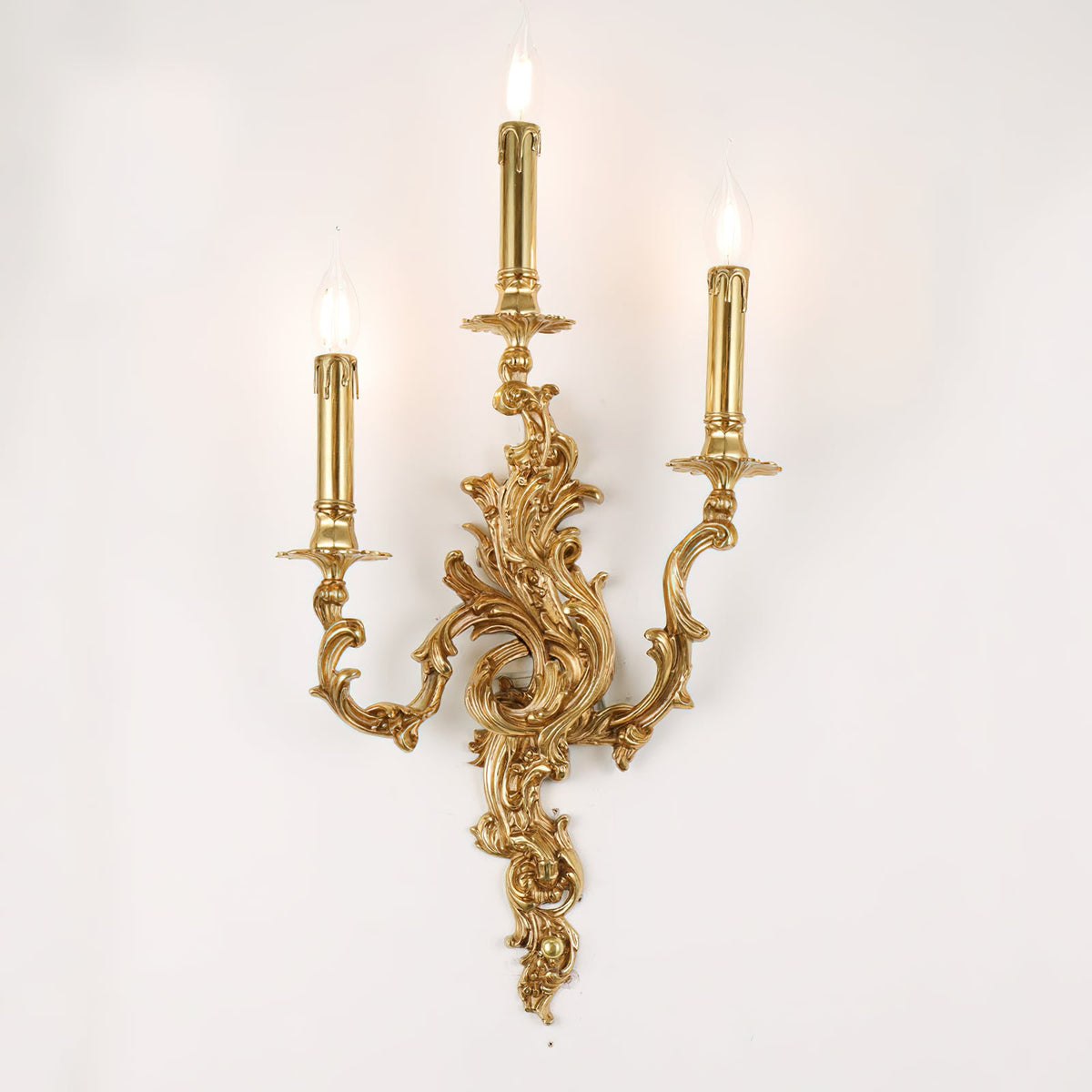 Palace Wall Light - Lost-Wax Hand-Cast Solid Brass Rococo Sconce
