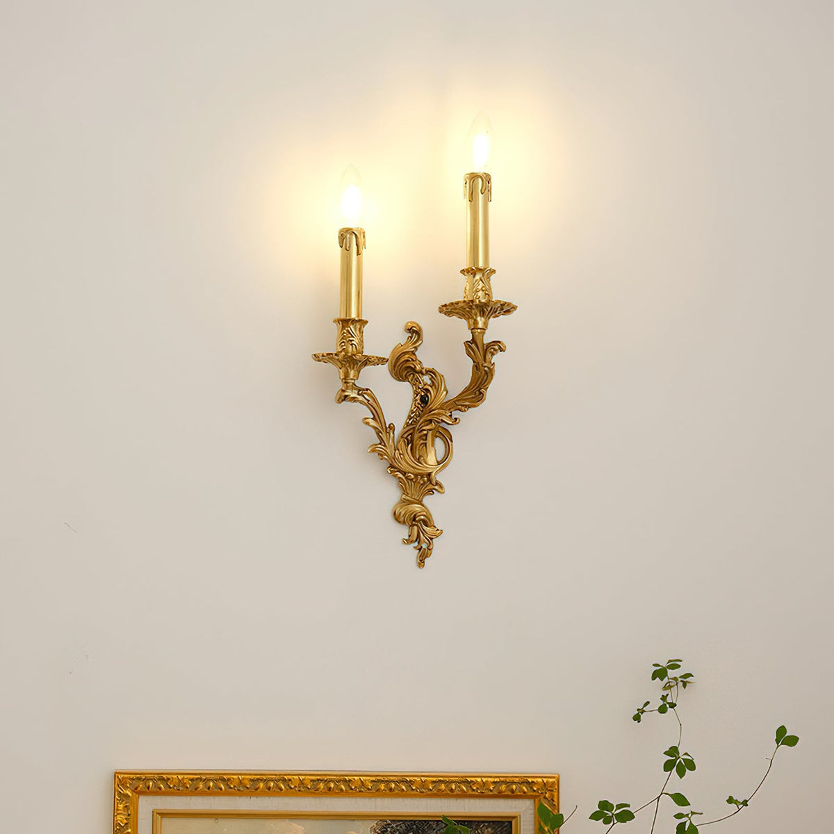 Palace Wall Light - Lost-Wax Hand-Cast Solid Brass Rococo Sconce