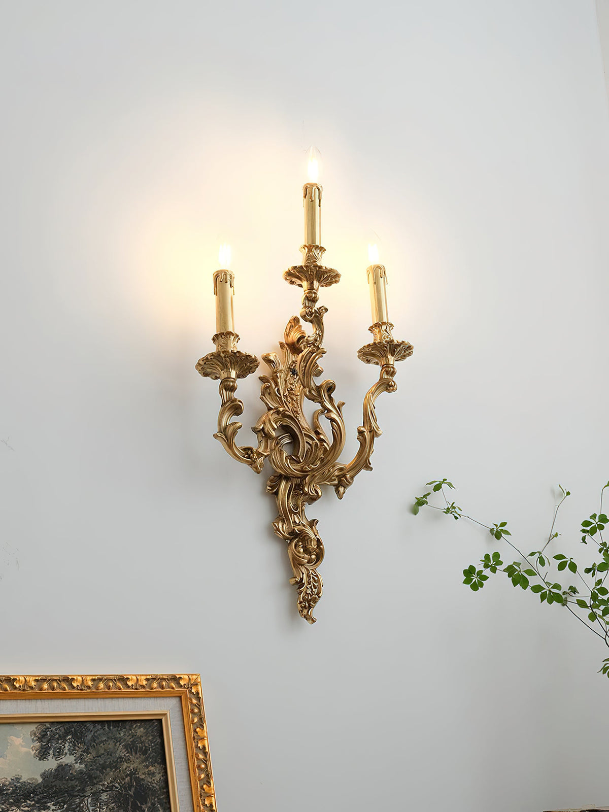 Palace Wall Light - Lost-Wax Hand-Cast Solid Brass Rococo Sconce