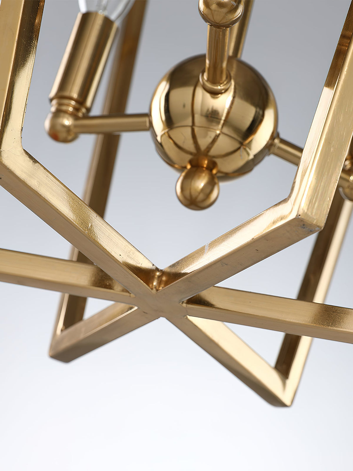 Palais Lantern Pendant Light - Open Geometric Gold Lantern Chandelier