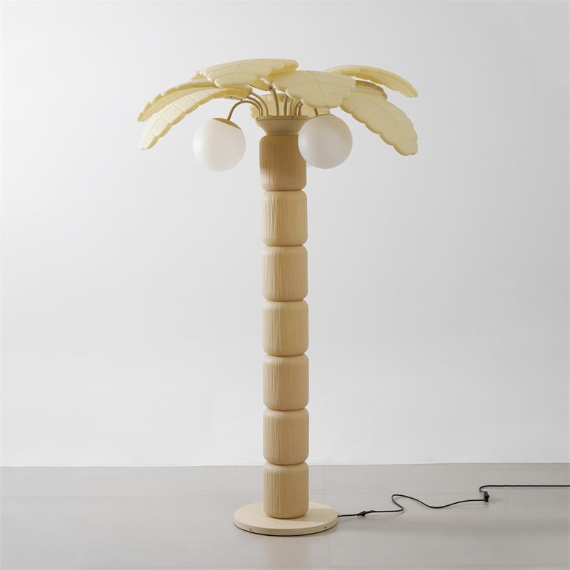 Palm Beach Outdoor Floor Lamp - Weatherproof Stainless Steel & PE Shade Light