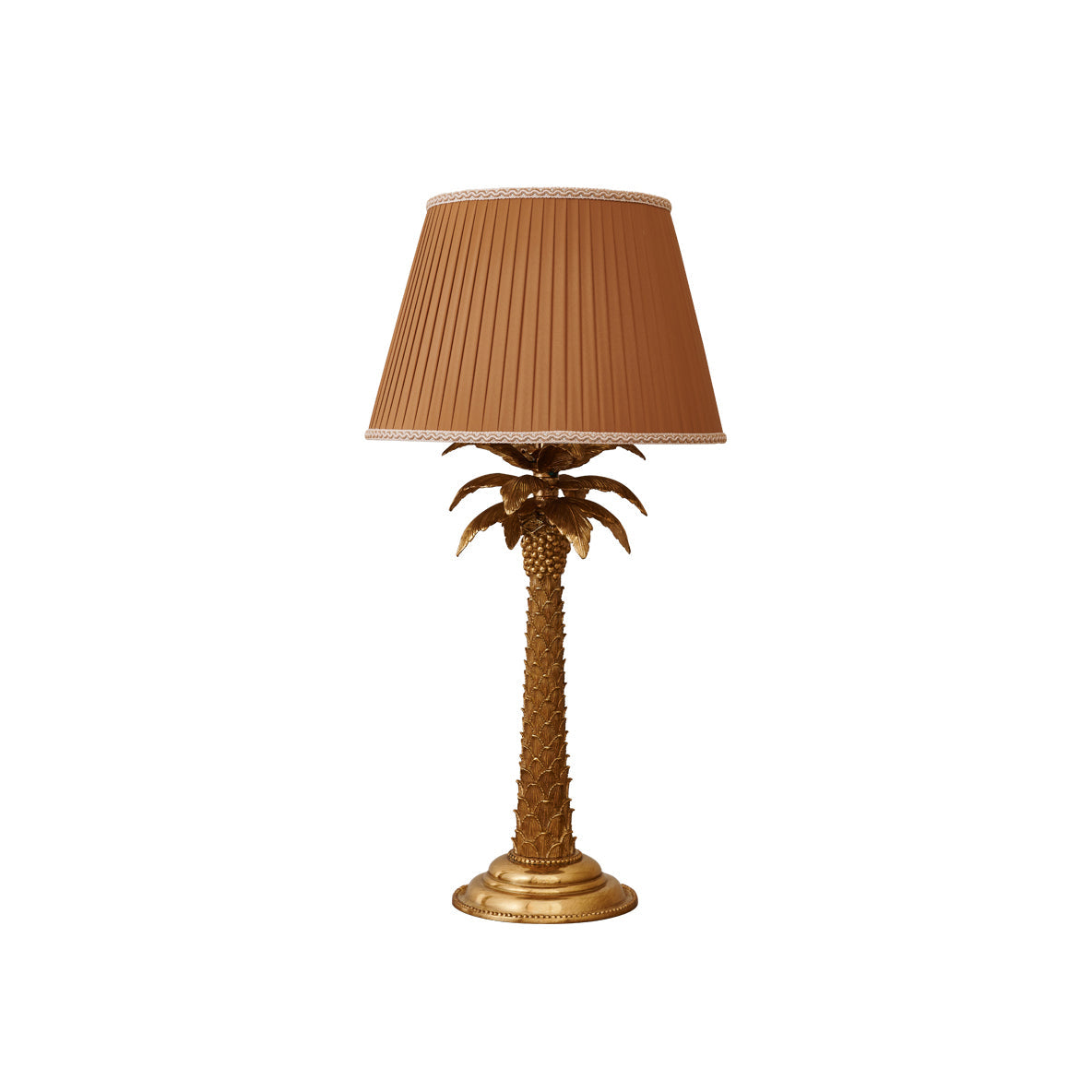 Palm Tree Table Lamp - Sculptural Brass Botanical Light