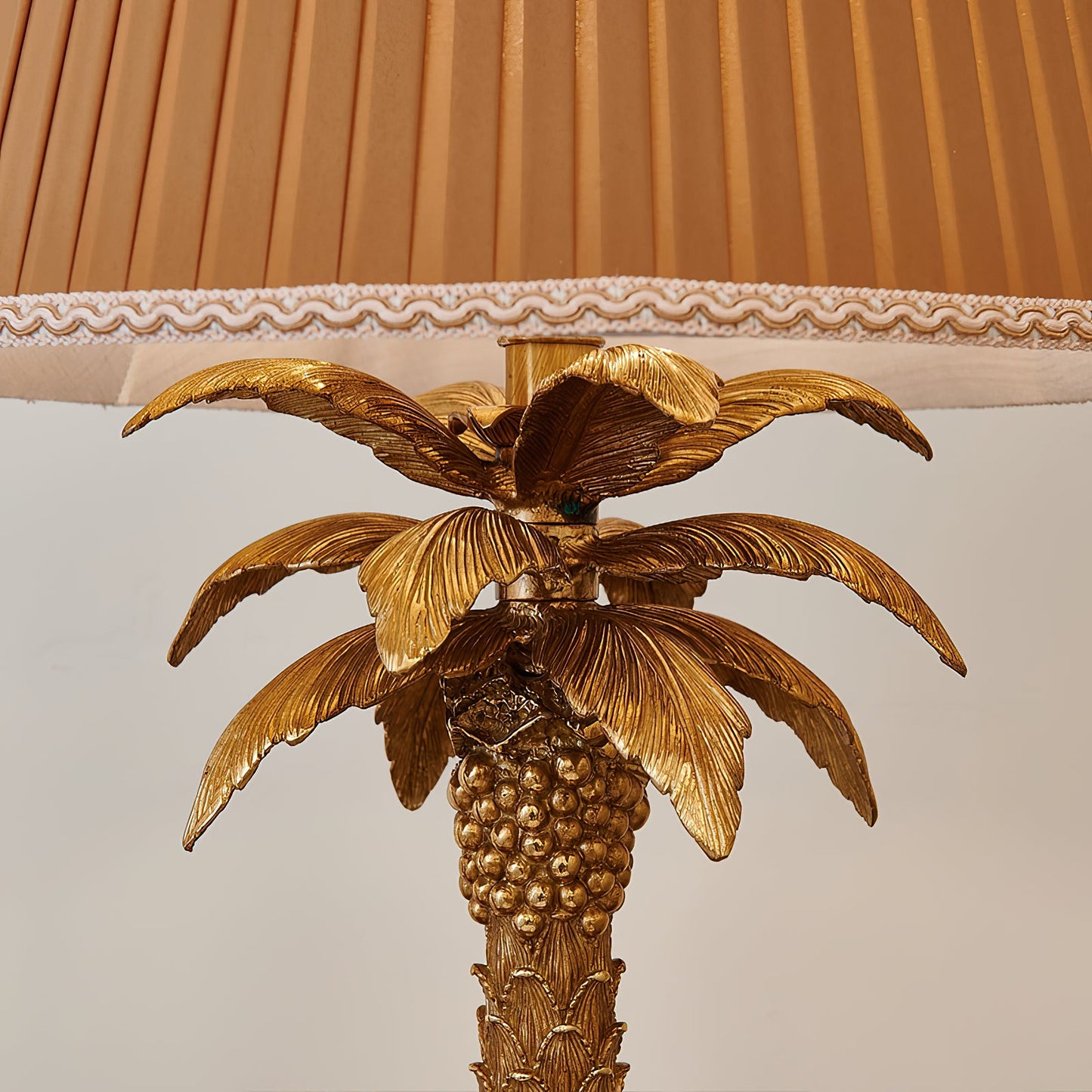 Palm Tree Table Lamp - Sculptural Brass Botanical Light