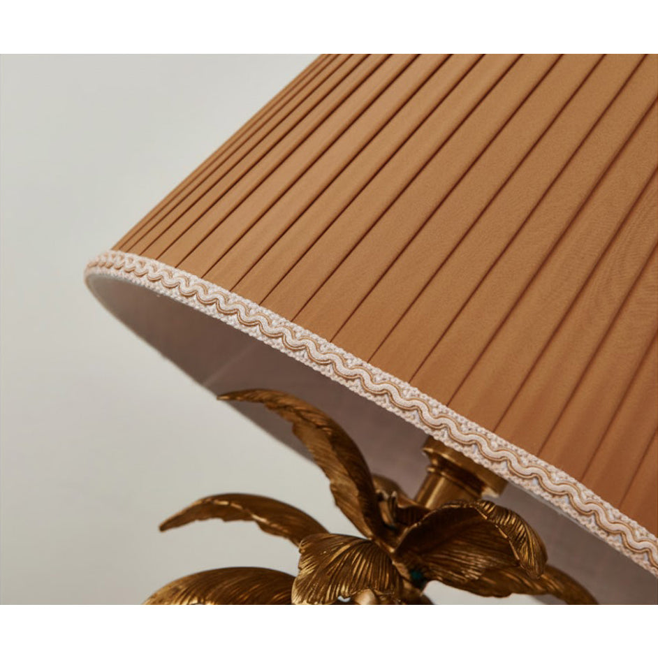 Palm Tree Table Lamp - Sculptural Brass Botanical Light