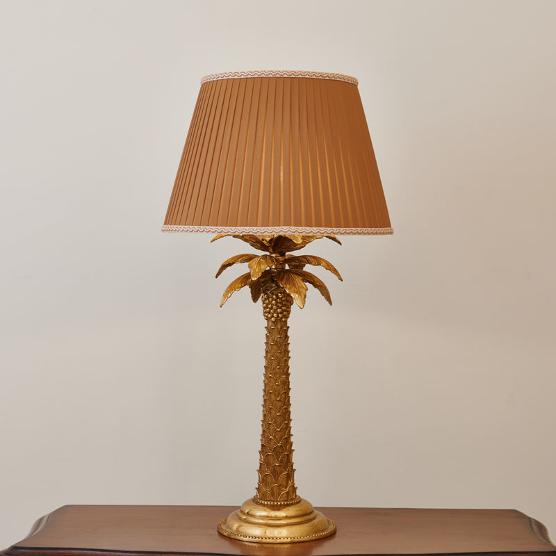 Palm Tree Table Lamp - Sculptural Brass Botanical Light