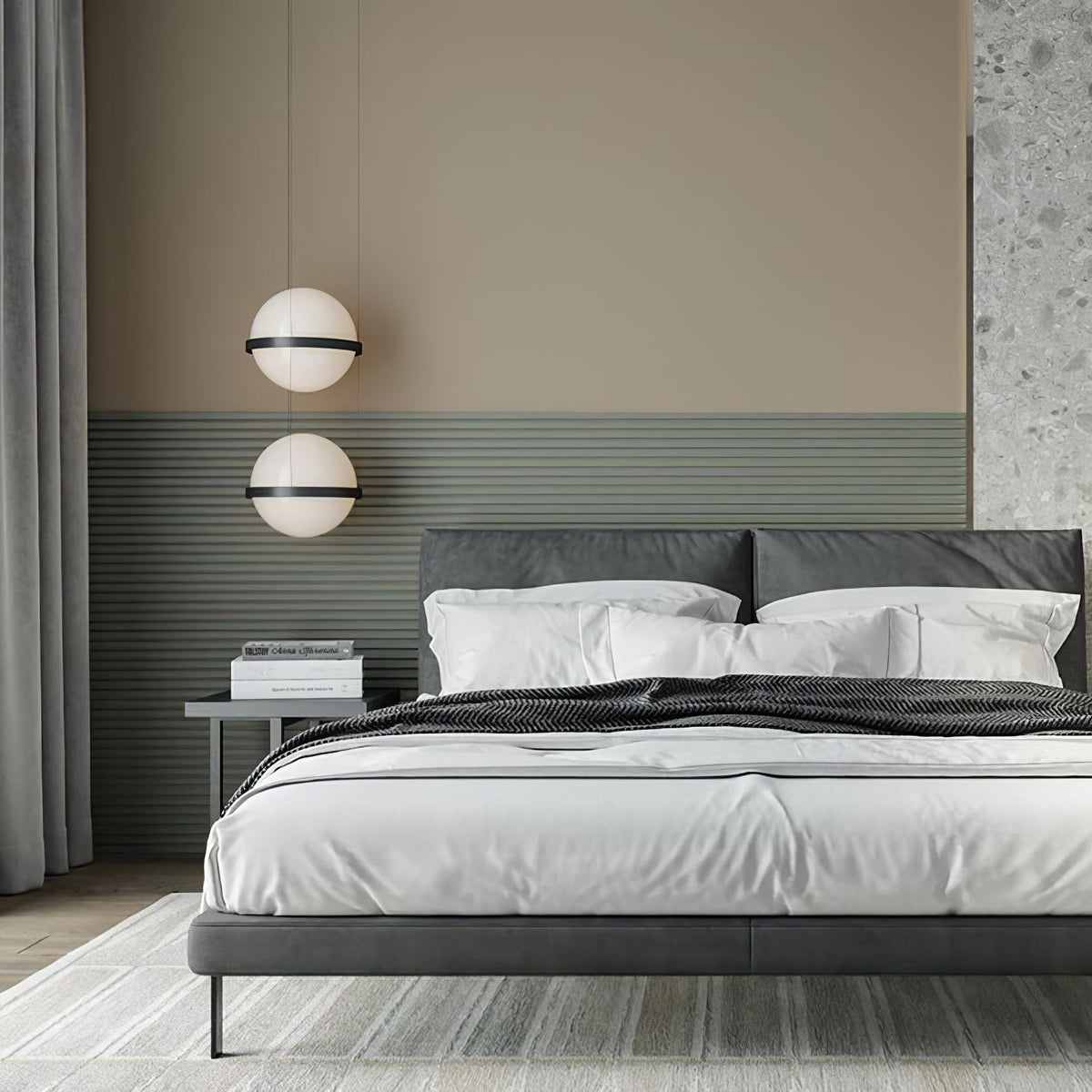 Palma Pendant Lamp - Floating Globe Light & Integrated Planter