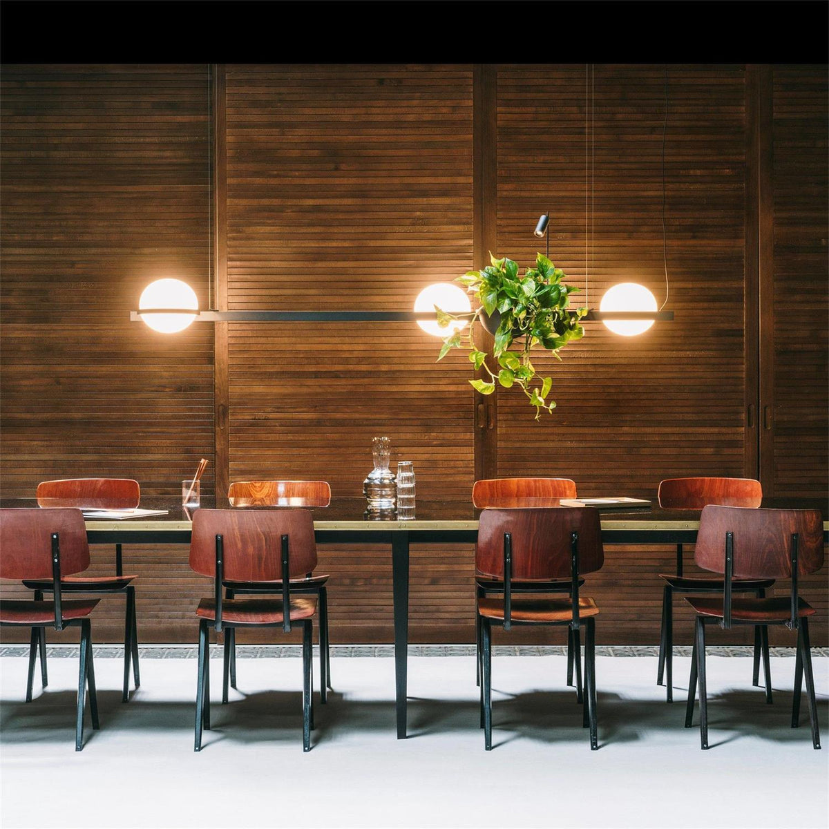Palma Pendant Lamp - Floating Globe Light & Integrated Planter