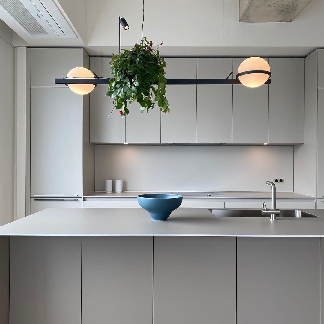 Palma Pendant Lamp - Floating Globe Light & Integrated Planter