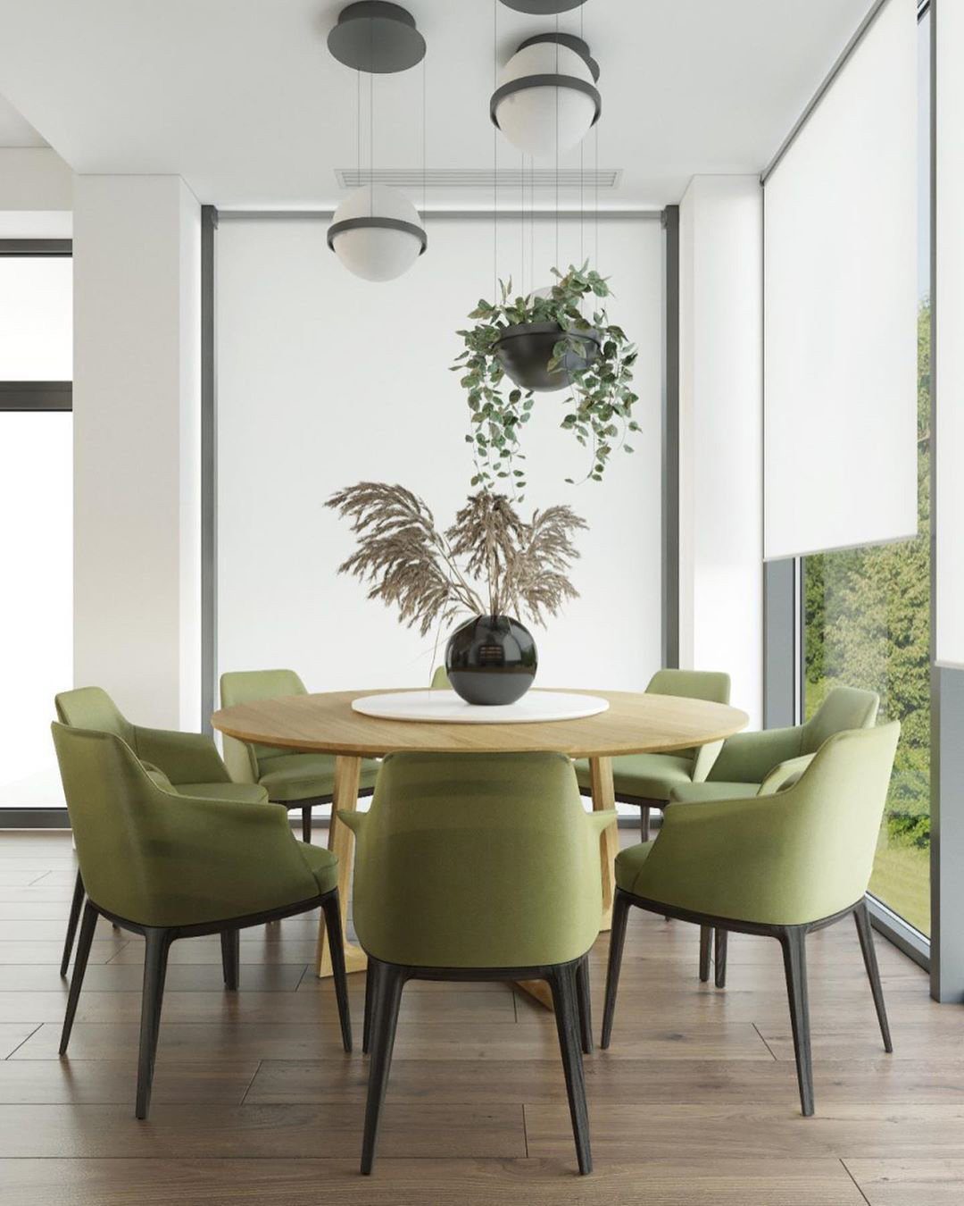 Palma Pendant Lamp - Floating Globe Light & Integrated Planter