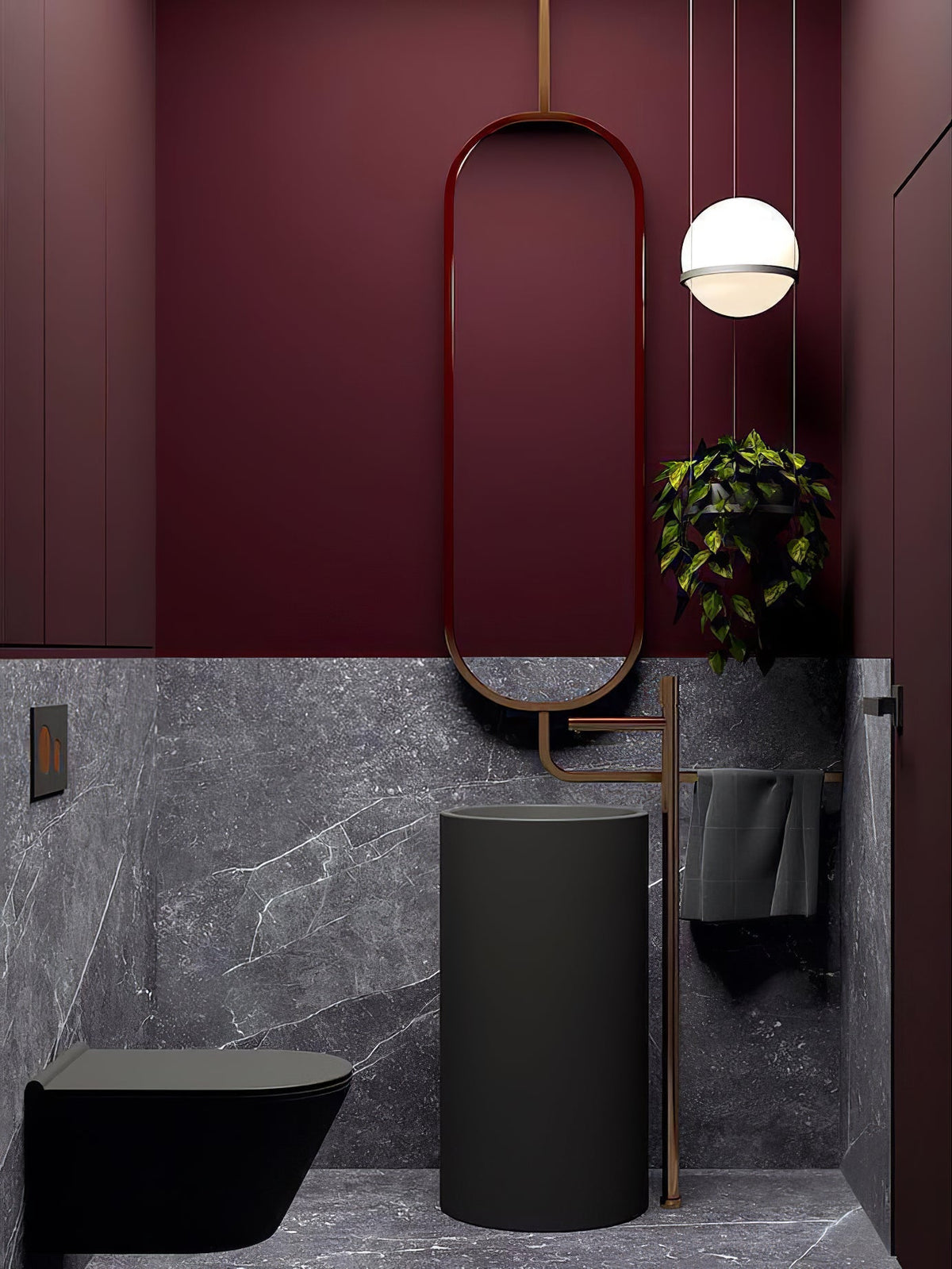 Palma Pendant Lamp - Floating Globe Light & Integrated Planter