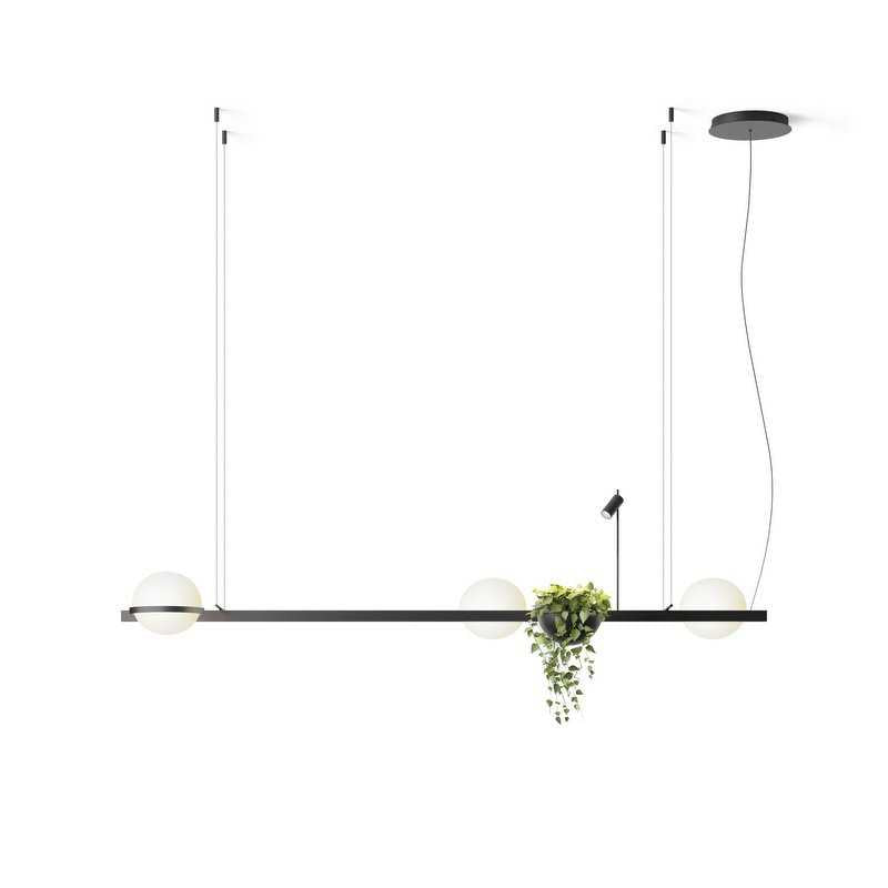Palma Pendant Lamp - Floating Globe Light & Integrated Planter