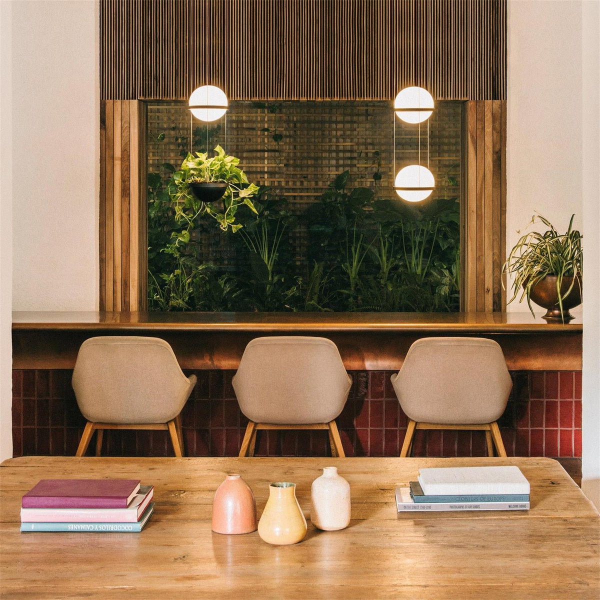 Palma Pendant Lamp - Floating Globe Light & Integrated Planter
