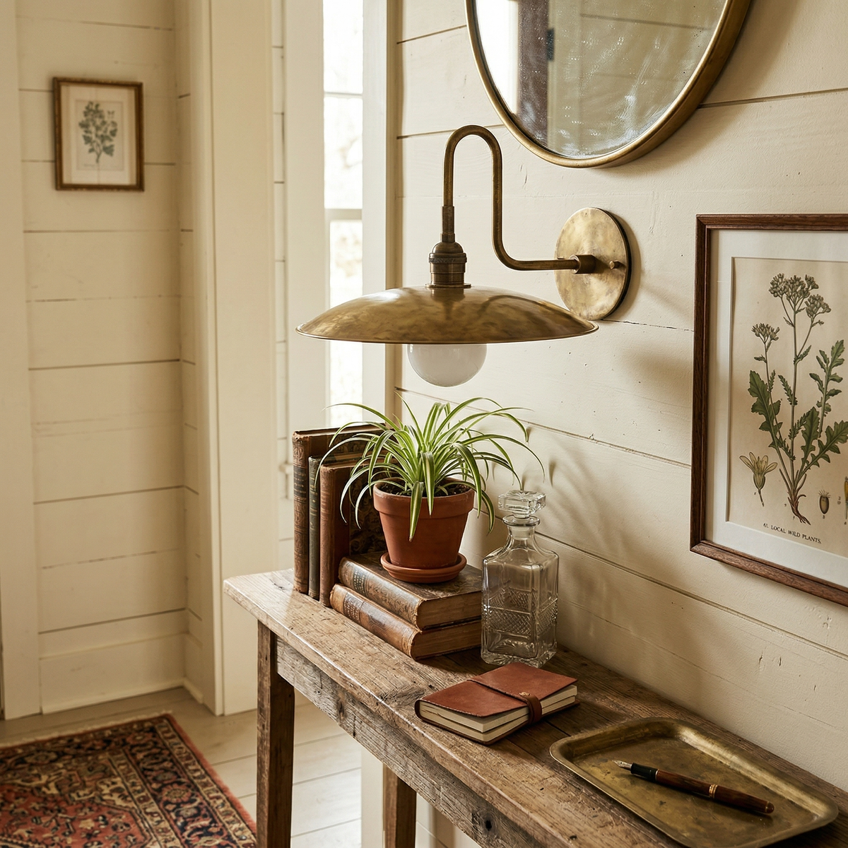 Cantina Wall Lamp – Parisian Modern Articulated Antique Brass Wall Sconce