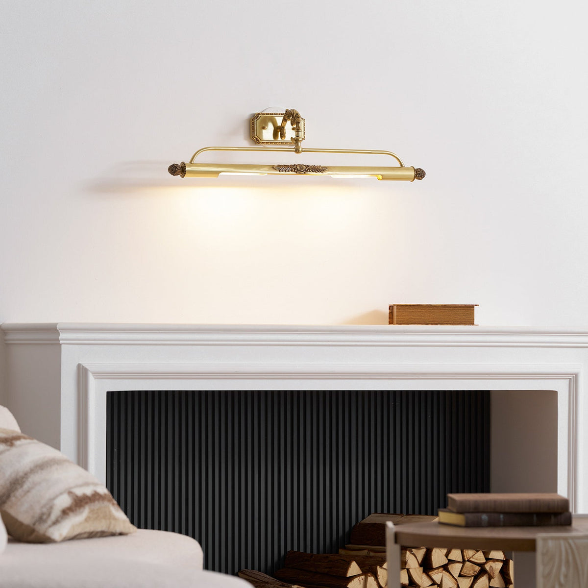 Pania Brass Wall Lamp - Picture Frame Picture Light in Antique Brass